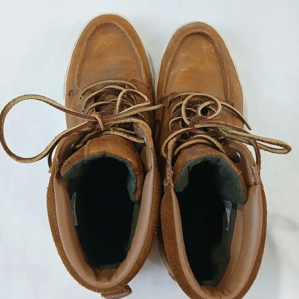 Polo Ralph Lauren Tedd Chukka Boots Mens 11.5 D Pull Up Grain Leather Ankle Shoe